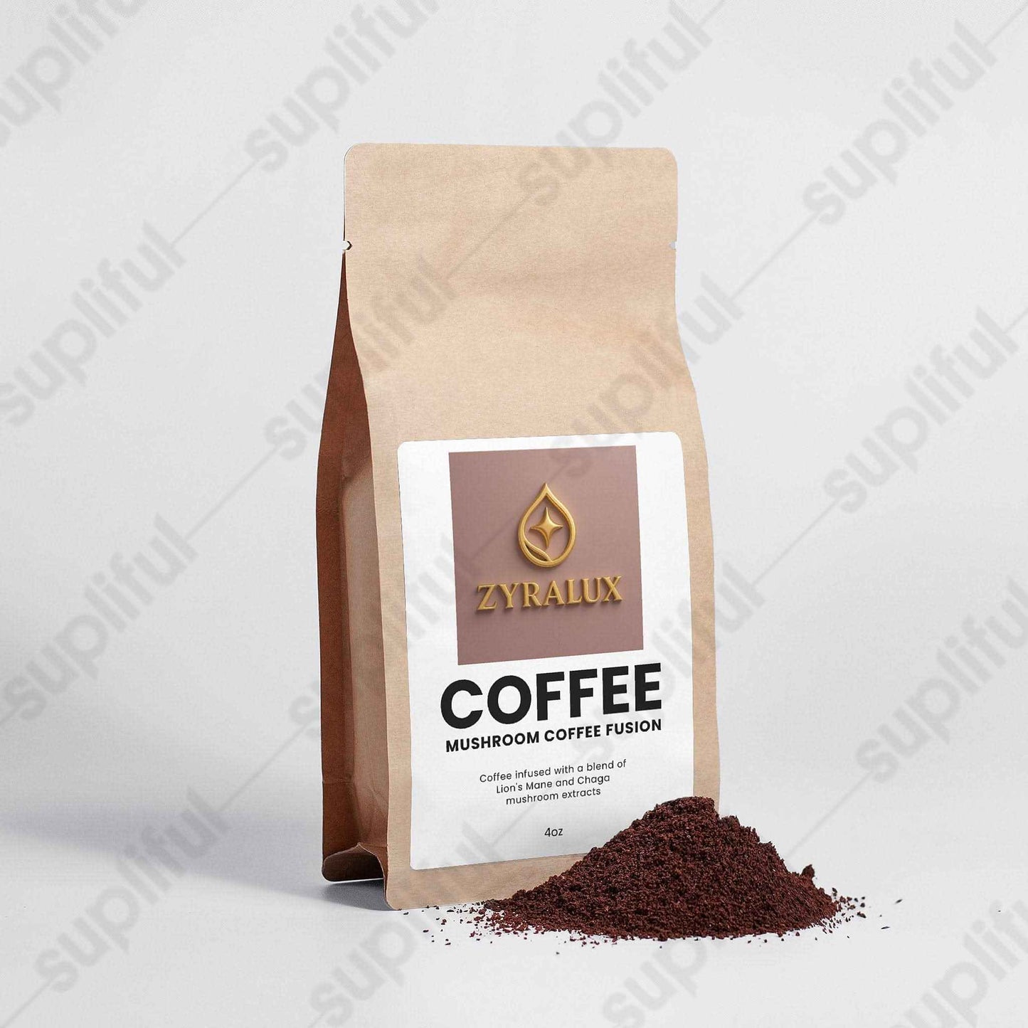 Mushroom Coffee Fusion - Lion’s Mane & Chaga 4oz - ZYRALUX
