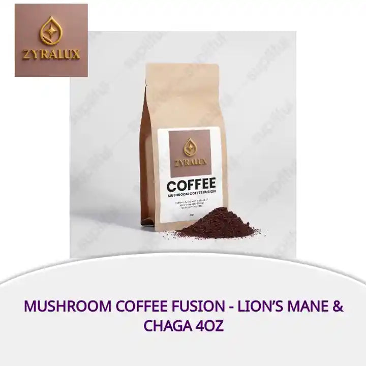 Mushroom Coffee Fusion - Lion&rsquo;s Mane &amp; Chaga 4oz by@Outfy