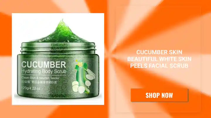 Cucumber skin beautiful white skin peels facial scrub by@Outfy