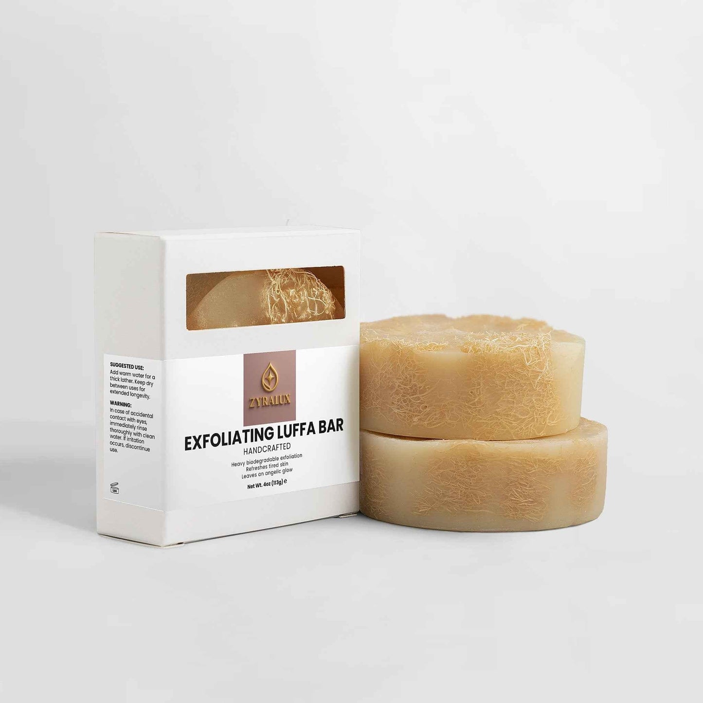 ZYRALUX Bath Exfoliating Luffa Bar