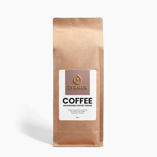 Mushroom Coffee Fusion - Lion’s Mane & Chaga 16oz - ZYRALUX