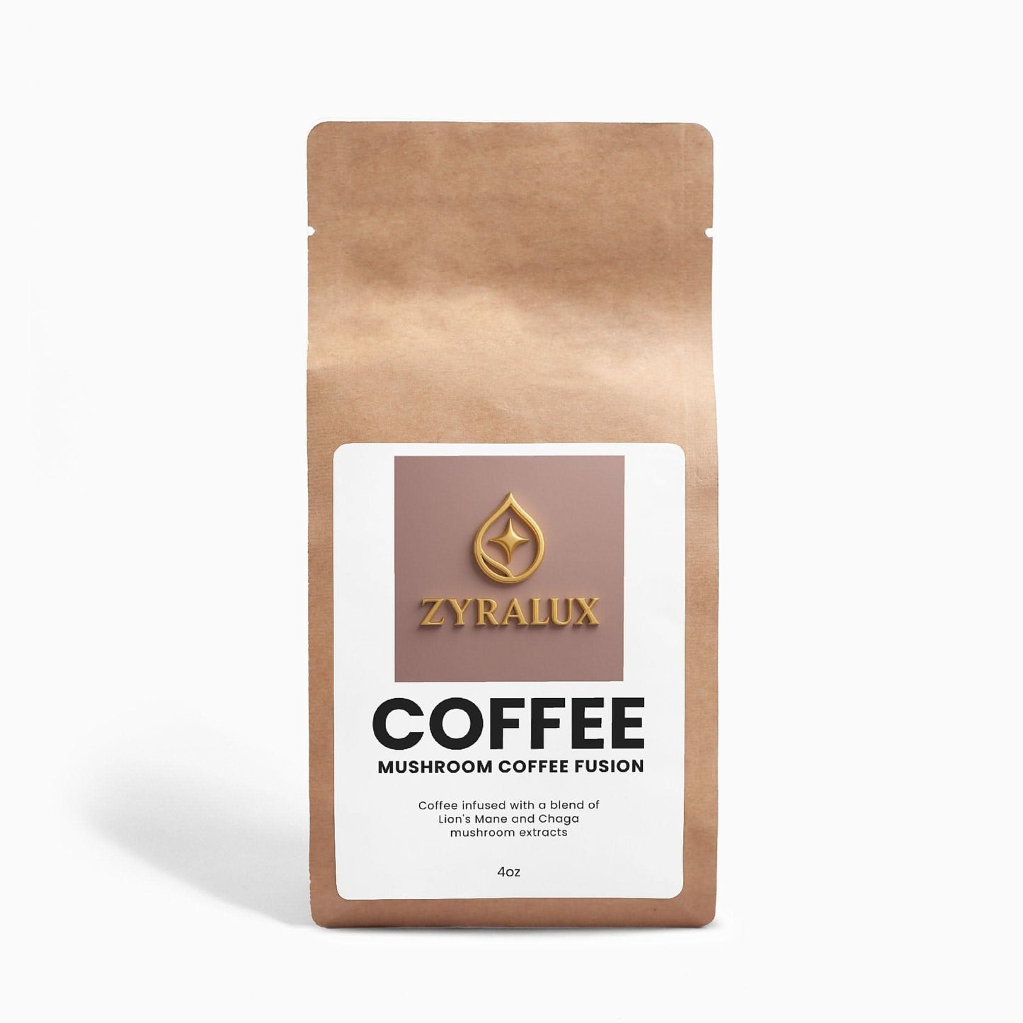 Mushroom Coffee Fusion - Lion’s Mane & Chaga 4oz - ZYRALUX