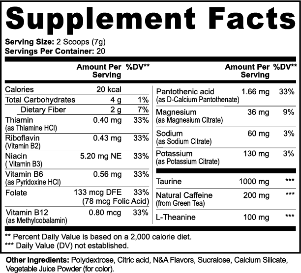 Energy Powder (Fruit Punch) - ZYRALUX